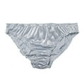 thumbnail image 3 of 3Pcs Women's Satin Panties Comfortable Bikini Briefs Frill Trim Elastic Panty, 3 of 5