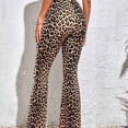 thumbnail image 2 of 2026 Women Leopard Print Flared Pants Sport High Waist Leggings Skinny Push Up Butt Yoga Pants Fashion Workout Casual Leggings Female, 2 of 6