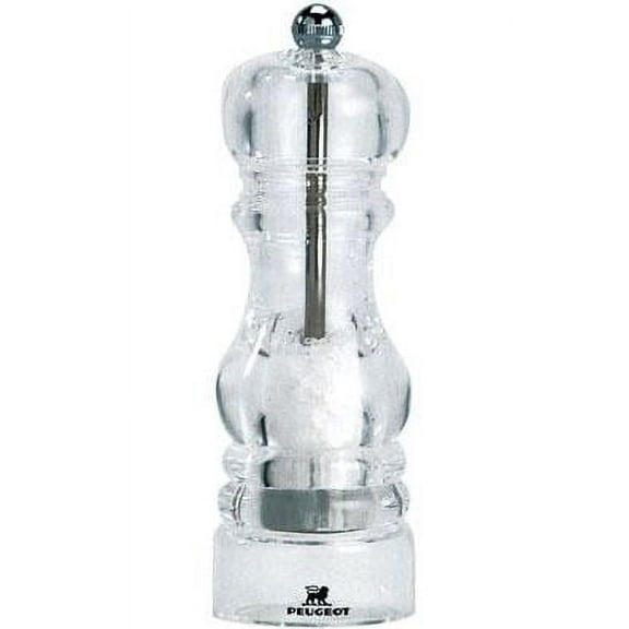 Peugeot Nancy Salt Mill Acrylic, 7-Inch, Clear