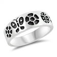 thumbnail image 1 of Oxidized Butterfly Flower Carved Cocktail Ring Sterling Silver Band 925 Jewelry Female Male Size 8, 1 of 4