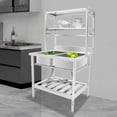 ToppiJoy Double Bowl Free Standing Stainless-Steel Commercial Sink with ...