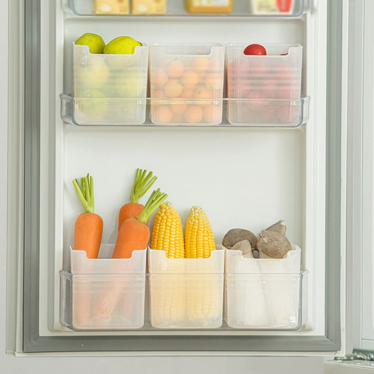 2 Pcs Refrigerator Door Organizer Storage Bins Food Containers