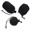 thumbnail image 4 of OUNONA  3 Pcs Neoprene Lens Pouch Bag Soft Large Spare Travel Black, 4 of 7