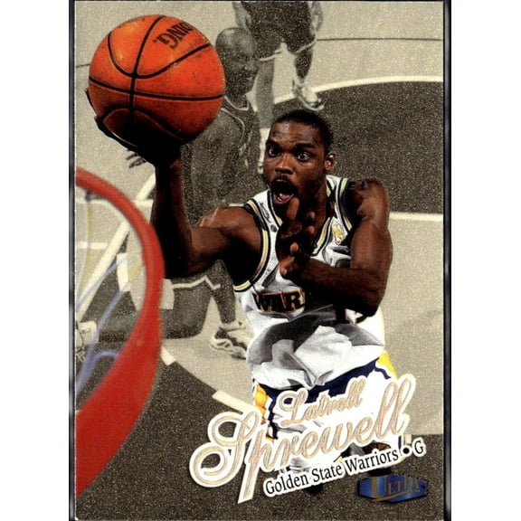 Collectible 1997 Fleer Ultra Gold Medallion #77G Edition Latrell Sprewell Warriors Basketball Card Golden State Warriors NBA Basketball Trading Card