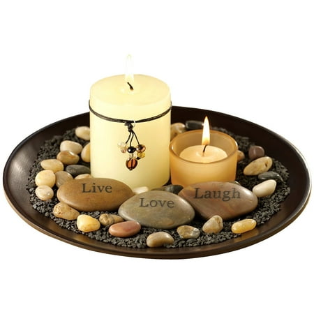 sentiments candle garden stones