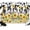 Black, White, Yellow, Gold, variant on 7x5ft Photo Backdrop, Farmhouse Cow Soft Polyester Backdrop Curtains Photography Backdrops, Sunflowers Retro Black White Plaid Brown Wood Brushed Background for Photoshoots Studio Video Portrait