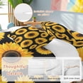 thumbnail image 2 of King 4 Piece Bedding Set Rustic Yellow Sunflower Floral Soft Breathable Duvet Cover and Pillowcase, Country Flower on Black Duvet Cover Set Bed Sheets for Bedroom Dormitory Guest Room, 2 of 9