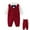 Red, variant on TANYSU Baby Boys Gentleman Romper Jumpsuit Long Sleeve Bowtie Outfits Sets Formal Wear Tuxedo Suit Child Solid Color Comfort Soft Baby Wear