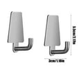 thumbnail image 3 of Kumdkd No-Drill Adhesive Hooks, Stainless Steel Bathroom Organizers, Traceless Wall Hooks, Space-Saving Closet Hangers for Towels, Coats & Pots, 3 of 6