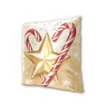 thumbnail image 3 of Christmas Candy Cane Heart Golden Star Throw Pillow Covers Pillowcases 20 x 20 Inch Home Decor 2 Packs for Bedroom Sofa, 3 of 6