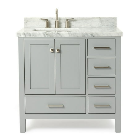 Ariel A037slcwrvo Cambridge 37" Free Standing Single Basin Vanity Set - Grey
