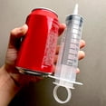 thumbnail image 2 of Paquete de 2 jeringas grandes, grandes plástico para laboratorios científicos, medición, riego, relleno, filtración, usos múltiples (100 ml) 100 ml, 2 of 6