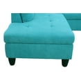 thumbnail image 5 of Pon Living Furniture Modular Velvet Sectional Sofa, 2 Pieces L Shaped Living Room Set, Left Hand Facing/Green, 5 of 9