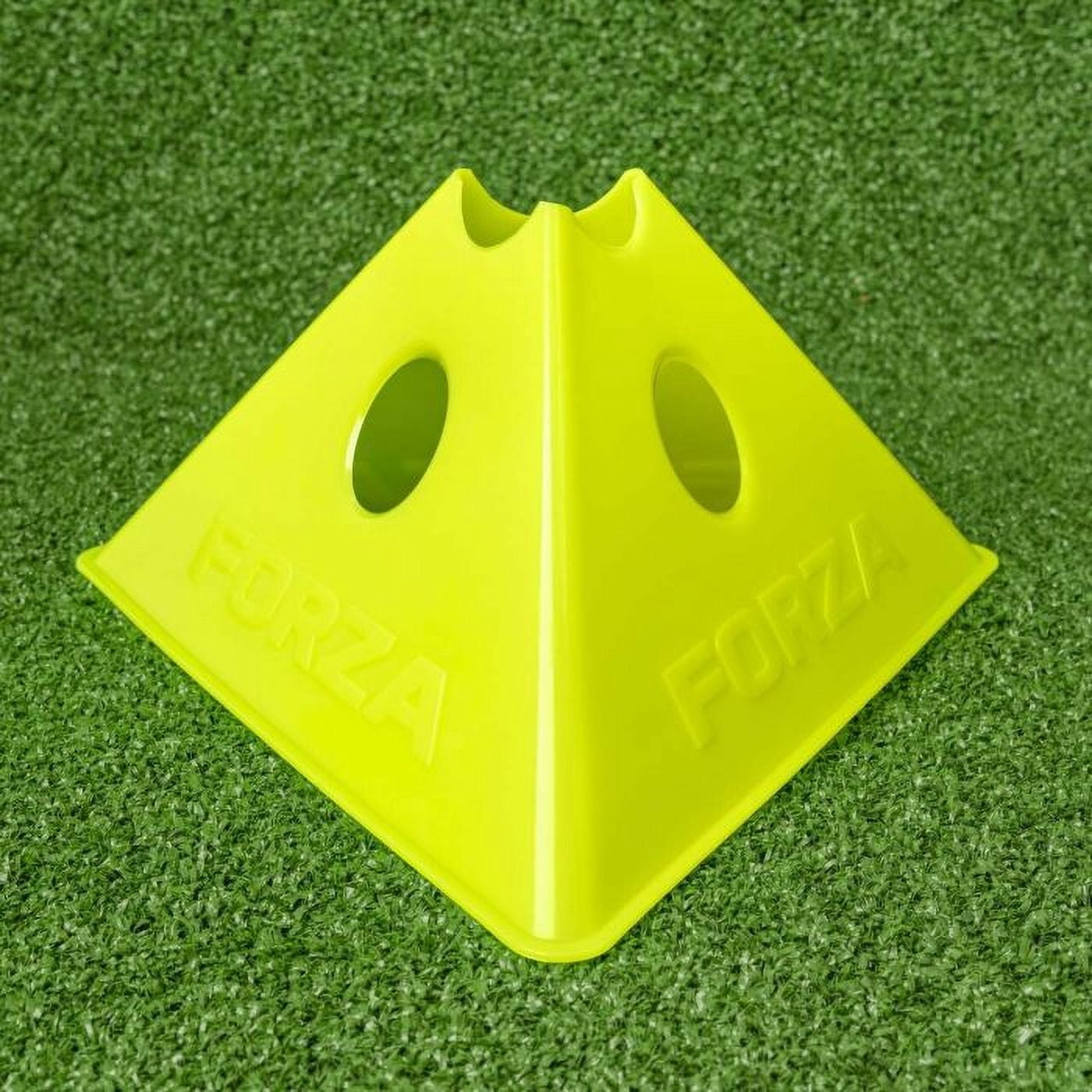 FORZA Jumbo Triangle SuperCones | Professional Football Training Cones with Triangular Design - Ideal for Speed, Agility, and Footwork Drills [Pack of 20 with Carry Bag]