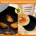 thumbnail image 3 of CUITING Papier Jetable pour Friteuse à Air Chaud Rond 120 Pcs 6.3 Pouces Doublures Jetables pour Friteuse à Air de 2 à 4.9Qt Non Blanchi Antiadhésif Non-Fuyant Papier Parchemin, 3 of 7