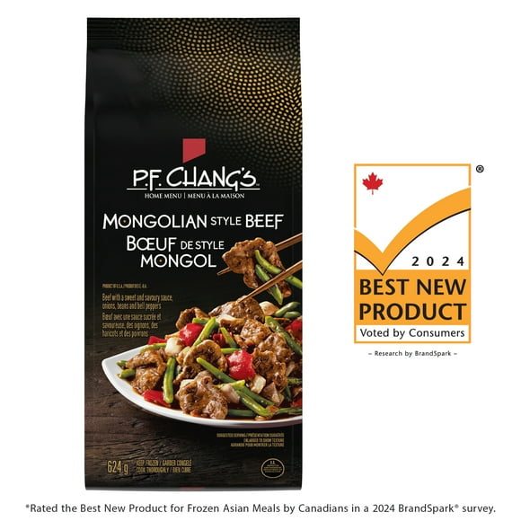 P.F. Chang’s HOME MENU™ Mongolian Style Beef - Frozen and Ready in Minutes - No Artificial Flavours, Colours, or Preservatives - Restaurant-Inspired Flavours at Home - 624G Meals, PFC SK MNGLN STYLE BEEF 4/624G