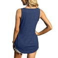 thumbnail image 6 of Tank Tops for Women Square Neck Sleeveless Vest Shirts Solid Color Casual Loose Comfy Summer Basic Blouses Tee, 6 of 8