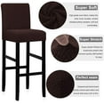 thumbnail image 3 of Housses de Chaise de Comptoir de Pub Réutilisables Housse Extensible Amovible Lavable Ensemble de 2 (86-Brun), 3 of 6
