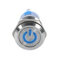 thumbnail image 2 of Bouton Interrupteur d'Alimentation sur Interrupteur de Bouton de Verrouillage 19mm 12V-24V Inoxydable Étanche Verrouillage Bouton Poussoir Interrupteur d'Alimentation Bleu LED, 2 of 3