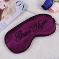 thumbnail image 4 of Silk Sleep Eye Mask Embroidery Eyeshade Large Blindfold Night Blinder for Men Women and Kids (Purple), 4 of 6