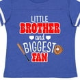 thumbnail image 4 of Inktastic Little Brother and Biggest Fan- Baseball Glove and Bat Boys Toddler T-Shirt, 4 of 5