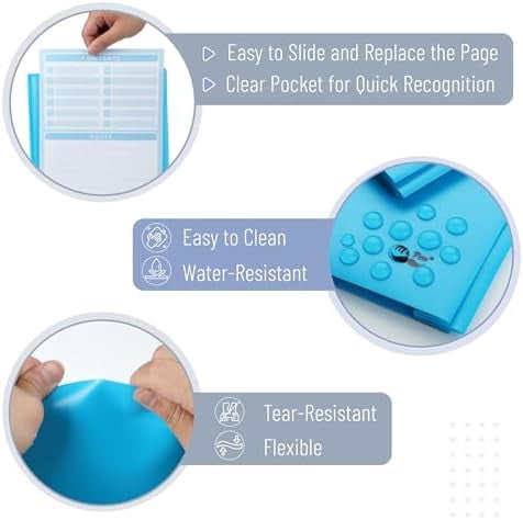 - Plastic Folders with Pockets and Prongs, 36 Pack, Letter Size, Blue, Flexible Plastic Folders with Prongs, Clear Front Pocket and Card Slot
