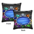 Among Us Black Velvet Throw Pillow Covers For Living Room Couch Sofa