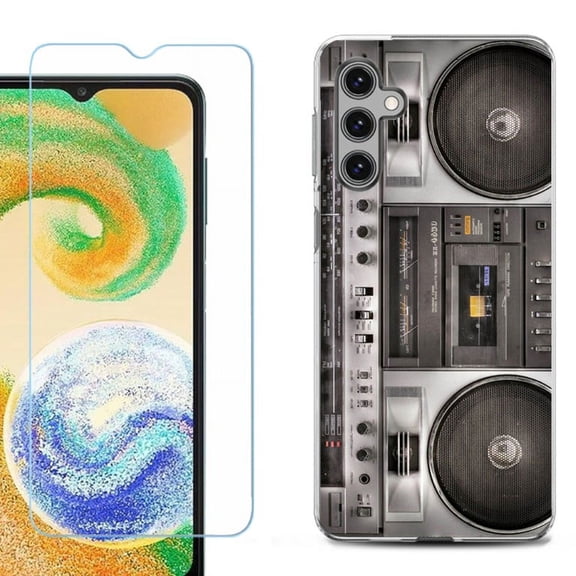 OneToughShield ® Compatible with Samsung Galaxy S24  S24 Plus, Shockproof Fashion Phone Case, with Tempered Glass Screen Protector - Boombox