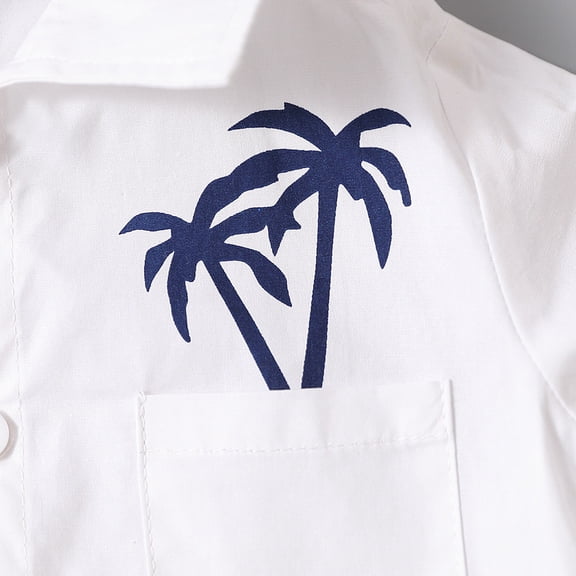 Vedolay Short Sets For Boy Boys Printing Cool Summer Short Sleeve T-Shirt Shorts Set,Blue 5-6 Years