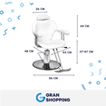 thumbnail image 2 of Sillón para Barbería Gran Shopping   Salón de Belleza  Reclinable  Altura Ajustable blanco 47, 2 of 10