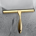 thumbnail image 2 of Raspador de ducha multiusos para puertas de ducha, baños, ventanas y vidrios de automóviles, dorado, acero inoxidable (oro de 10 pulgadas), 2 of 4