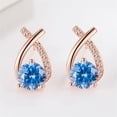 thumbnail image 1 of Boucles d'Oreilles Queue de Poisson Élégantes avec Design en Forme de Larme et Zircon Micro Incrusté pour Femmes, 1 of 5