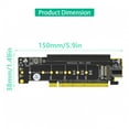 thumbnail image 2 of High Performances 2 NVMe PCIe Adapter 110x22mm,80x22mm,60x22mm 42x22mm 30x22mm Not Support Any (Base B+m Key), 2 of 6