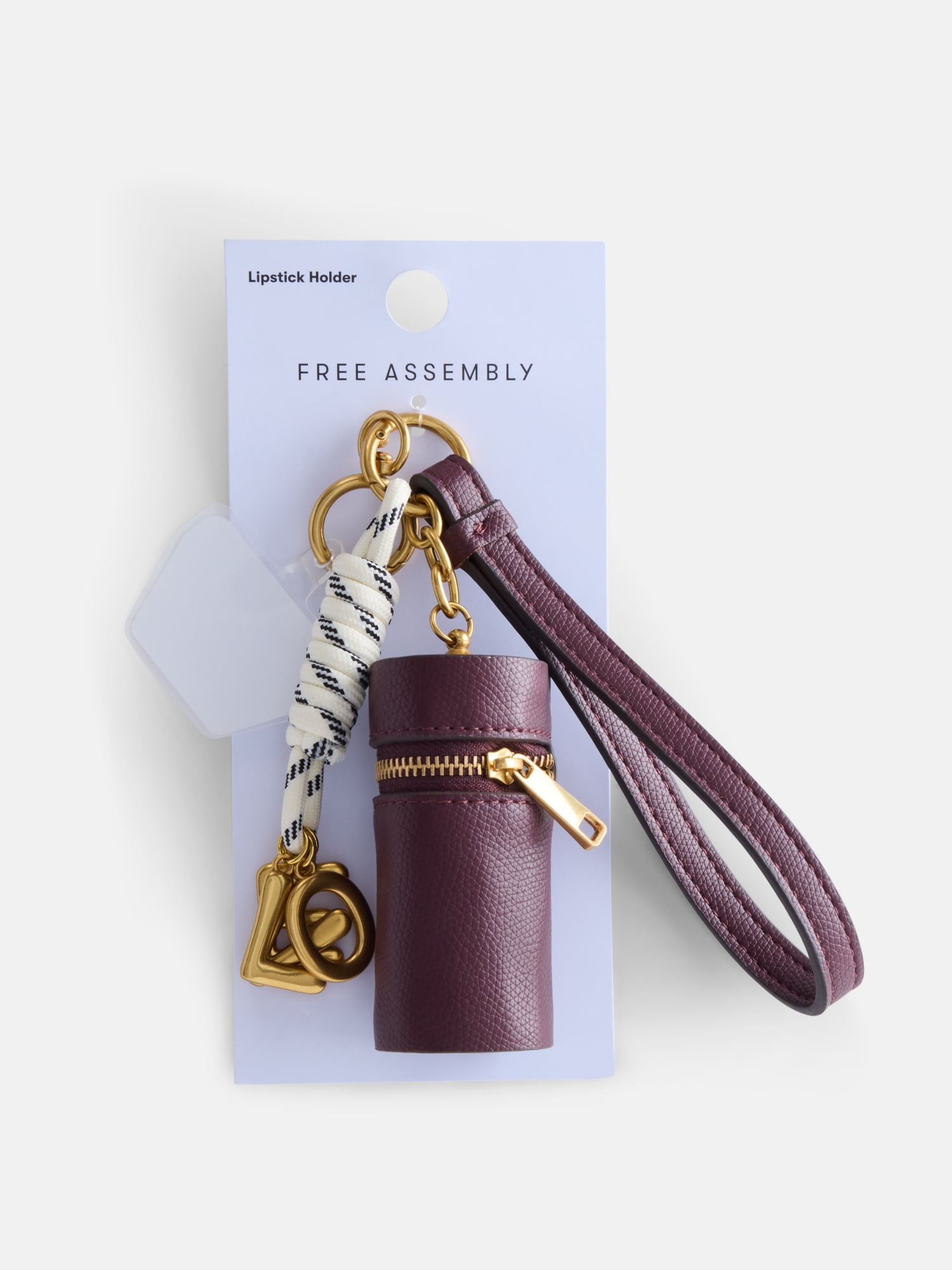 Free Assembly Women's Lipstick Holder Handbag Phone Charm, Chianti