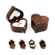 thumbnail image 4 of Caja Corazón De Madera Nogal Para Anillos De Boda Compromiso Belug, Cafe Oscuro Blanco, 4 of 5