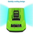 thumbnail image 4 of 40V Lithium Battery Charger for GreenWorks 29482 G-MAX 40V Li-Ion Battery 29472 29482 29652 G40825, 4 of 5