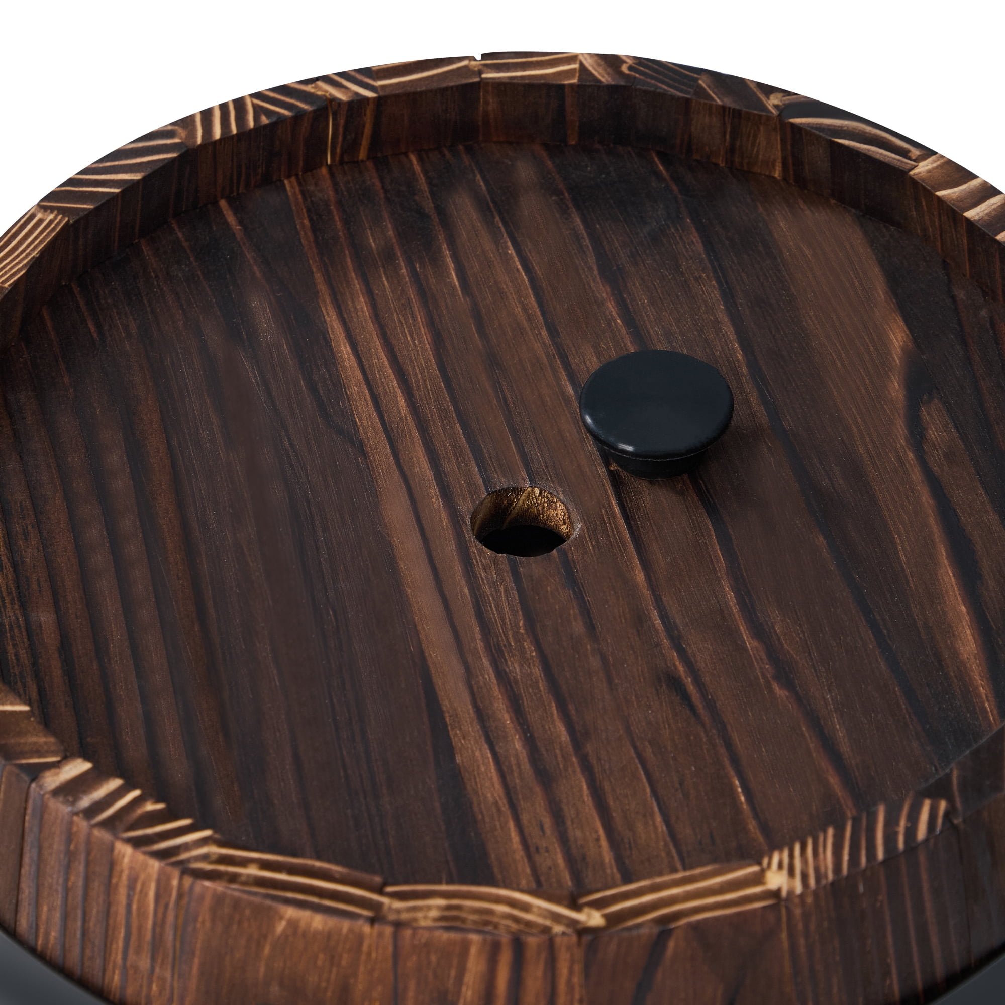 Better Homes & Gardens 13.5 in Wood Whiskey Barrel Planter