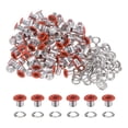 thumbnail image 1 of Unique Bargains 100PCS Grommets Eyelets 1/6 Inch (4mm) ID Hole Metal Self Backing Eyelet with Washers for Leather Orange, 1 of 7