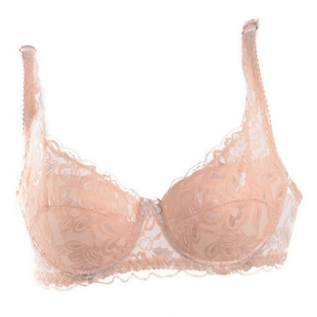 

Promotion Clearance! Women Sexy Underwear Brand Lace mizer Padded Lace Sheer Push Up Bra 34 Cup Skin 75B
