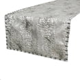 thumbnail image 1 of The HomeCentric Decorative Table Runner 14 x 90 in. Pewter Python Faux Leather with Animal And Croc Pattern, 1 of 3