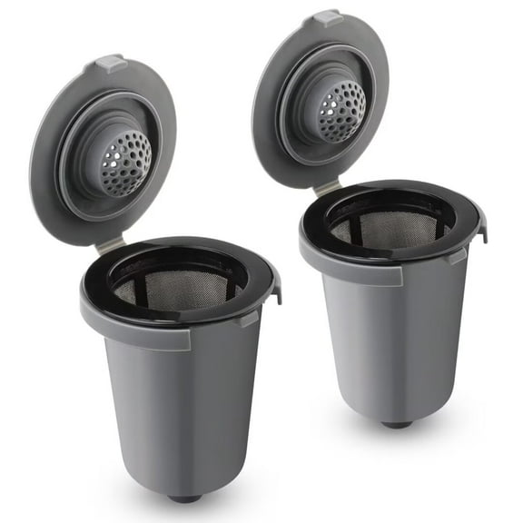 FIRJOY Reusable Filter Cup for Cuisinart, Gray (2 Pack)