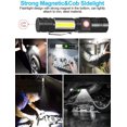 thumbnail image 2 of IBAOLEA D Rechargeable Flashlight, Magnetic Flashlights (Included Battery), Super Bright Tactical Flashlight with SideLight,USB Rechargeable,Zoomable,Waterproof Best Small Flashlight for Camping, 2 of 7
