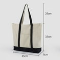 thumbnail image 2 of Large Work Tote Bag for Women 15L Canvas Purses and Handbags with Zipper Travel Gym Shoulder Bag, 2 of 7