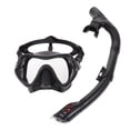 thumbnail image 1 of OULII 1Set Black Silicone Full Face Snorkel Mask with Valve and Easy Detach Buckle, 1 of 6