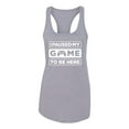 thumbnail image 2 of I Paused My Game to be Here Gaming Sports Ladies Racerback Tank Top, Heather Grey, Small, 2 of 3