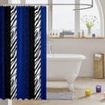thumbnail image 3 of JOOCAR Print Kids Shower Curtains,Zebra Abstract Animals Skin Texture Curtains for Girls Boys Adults,Geometric Stripes Black White Blue Waterproof Curtains,12 Hooks Suits,72" W x 72" L, 3 of 6