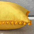thumbnail image 5 of Paquete de 2 fundas de almohada de 18x18, fundas de almohada decorativas bohemias, fundas de cojín con pompón de terciopelo suave y suave para sala de estar y dormitorio, 5 of 5