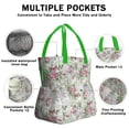 thumbnail image 3 of Pioneer Flower Floral Print Pattern Drawstring Lunch Bag Women - Drawstring Lunch Bag Insulated for Work Office - Stain-Resistant Large Lunchbags for Women with Multi-Pockets, 3 of 6