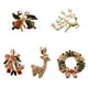 thumbnail image 5 of Broche De Navidad Pin Navidad Breastpin Corsage Cute Old Man And Elk Dripping Oil Badge Accesorios Guardurnaity AP007459-01, 5 of 6