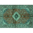 thumbnail image 1 of Ahgly Company Indoor Rectangle Persian Turquoise Blue Traditional Area Rugs, 4' x 6', 1 of 4